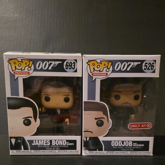 Funko Pop! James Bond and Oddjob Figures - Picture 1 of 8
